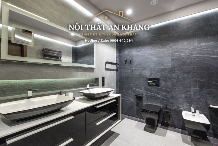 Phòng tắm biệt thự đá xám đen – góc 3