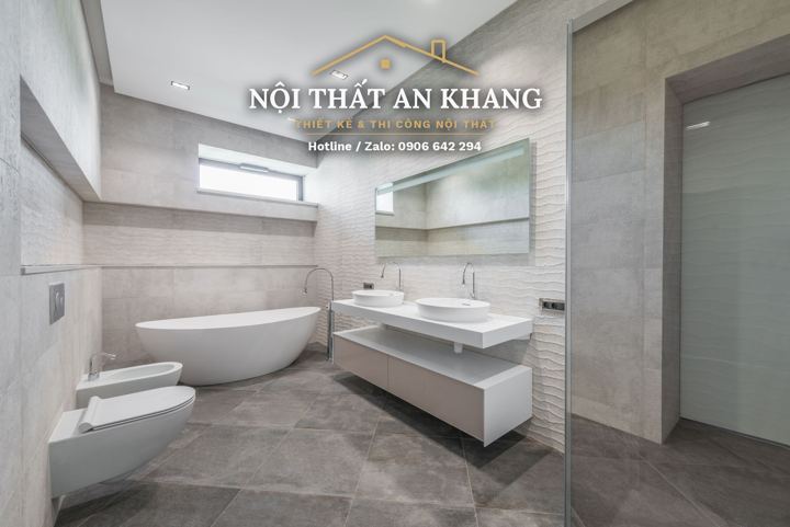 Phòng tắm biệt thự ven hồ – bồn tắm đứng – góc 4