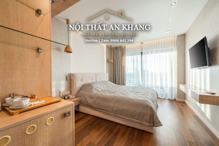 Phòng ngủ căn hộ cao cấp view kính – góc 6