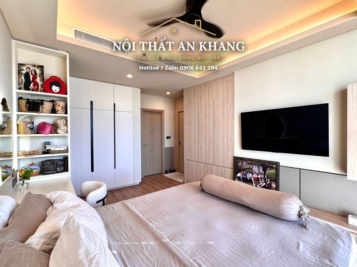 Căn hộ Japandi gỗ sồi – phòng ngủ master – góc 5