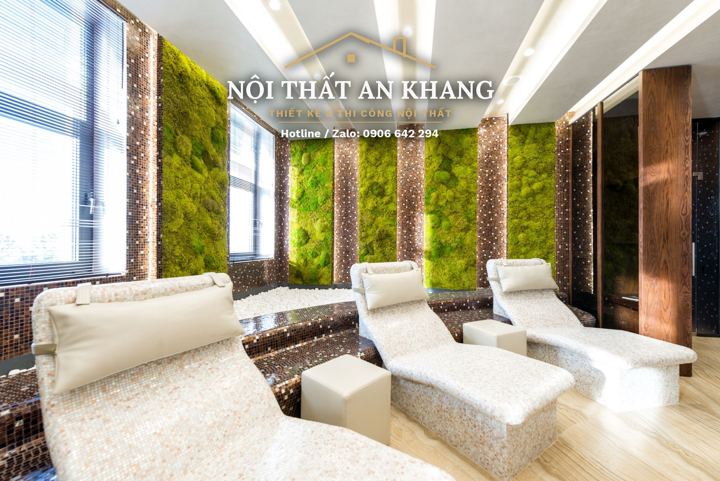 Spa thư giãn tường cây xanh – mẫu thiết kế nội thất spa & salon