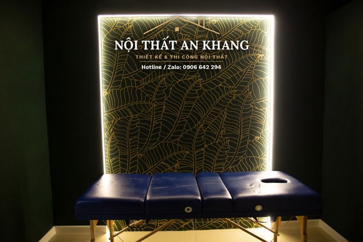 Spa trị liệu – phòng massage vách đèn LED – mẫu thiết kế nội thất spa & salon